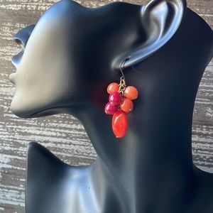 Vintage Beaded Cluster Earrings